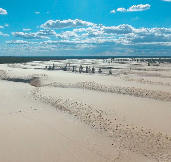 Широкие параболические дюны крупнейшего тукулана Махатта в бассейне р. Вилюй («Природа» №11, 2016)