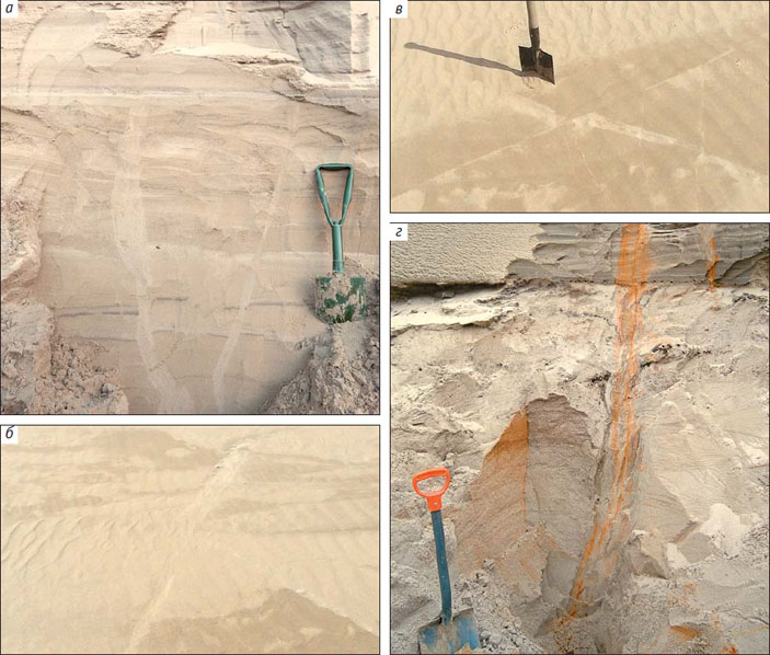Микроразрывы и песчаные жилы в криогенно-эоловых отложениях тукуланов («Природа» №11, 2016)