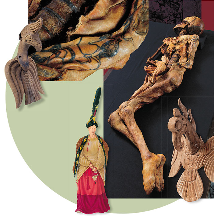 Мумифицированное тело женщины из «замерзшего» погребения пазырыкской культуры («Наука из первых рук» №3, 2018)