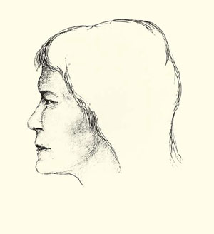 Графическая реконструкция облика женщины из погребения 20 могильника Сахтыш 2а («Природа» №1, 2019)