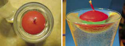 Свеча в стакане с водой («Квантик» №8, 2018)