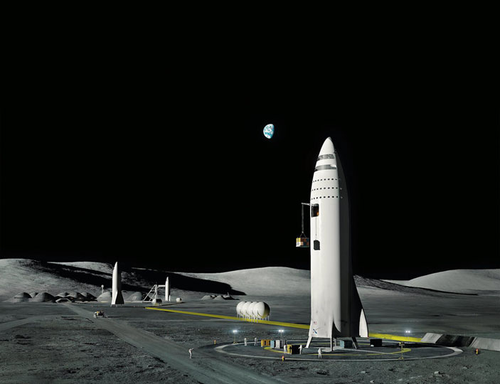 В рамках грандиозной цели, поставленной Илоном Маском перед SpaceX, Луна лишь промежуточный стратегический пункт на пути к освоению Марса («Популярная механика» №7, 2019)
