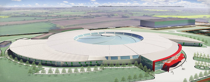 Здание ЦКП «СКИФ», вид сверху. Графическое изображение («Коммерсантъ Наука» №33, август 2019)