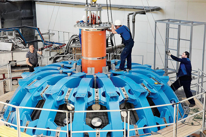 Тороидальное магнитное поле токамака создается 16 D-образными катушками («Популярная механика» №9, 2019)