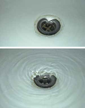 Воронка в ванне («Квантик» №6, 2019)