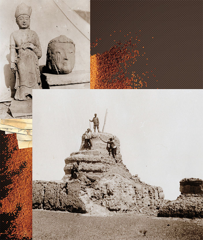 Статуя и голова Будды. Дневники Монголо-Тибетской экспедиции. «Знаменитый» субурган вне крепостной стены Хара-Хото («Наука из первых рук» №2, 2020)