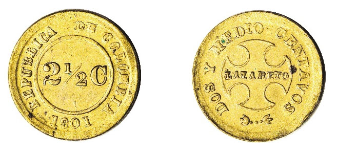 Колумбия. 2½ сентаво для лепрозориев («ТрВ» №4(273), 26.02.2019)