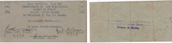 Филиппины, колония Кулион. 5 песо. 1942 («ТрВ» №4(273), 26.02.2019)