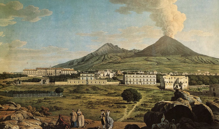 Пейзаж с дворцом в Портичи и Везувием («Троицкий вариант» №15, 2020)