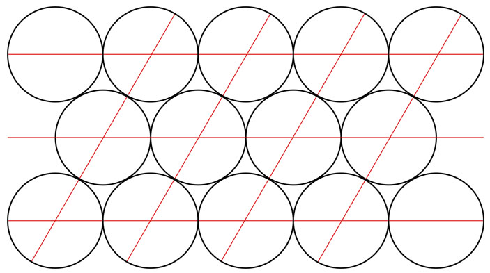 Решетчатая упаковка кругов (слоистая, плотнейшая) («Троицкий вариант» №16, 2020)