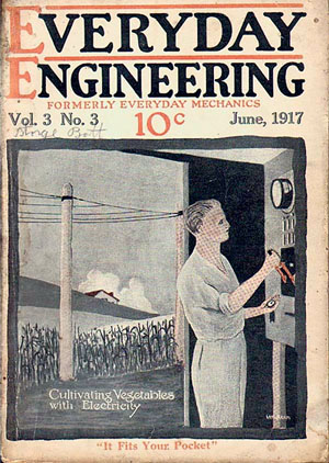 Обложка американского журнала Everyday Engineering за июнь 1917 года («Наука и жизнь» №8, 2020)