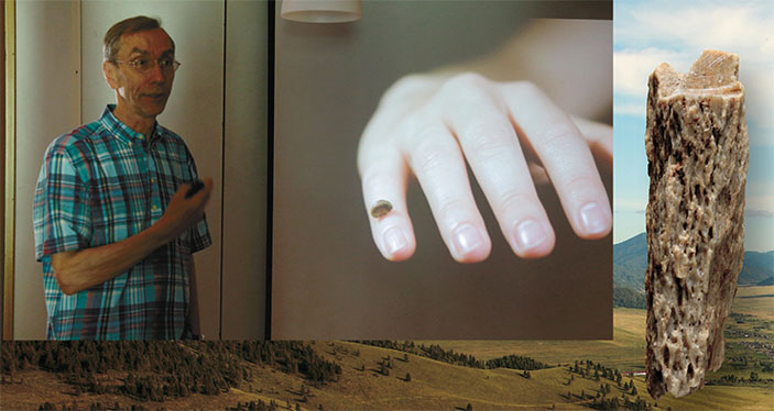 С. Паабо. Фрагмент ископаемой кости, обнаруженный в восточной галерее Денисовой пещеры («Наука из первых рук» №4, 2018)