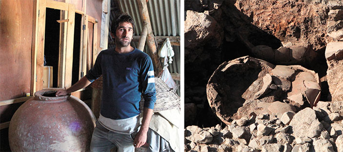 В северном участке каменной стены часть кладки была некогда разобрана — в этой нише находился большой тарный сосуд («Наука из первых рук» №4, 2018)