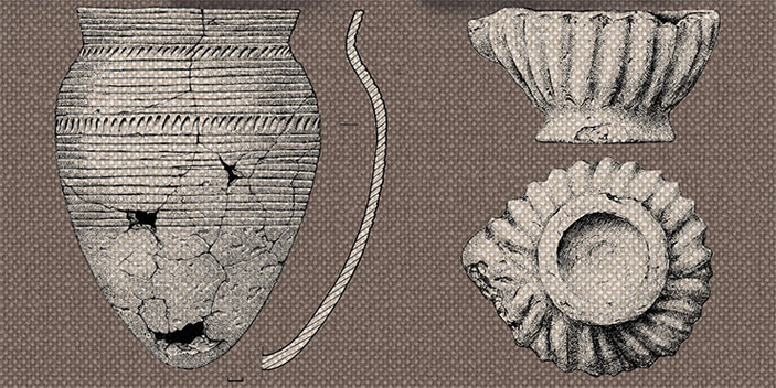 Яйцевидный сосуд и маленький глиняный толстостенный сосудик неизвестного назначения («Наука из первых рук» №3, 2020)