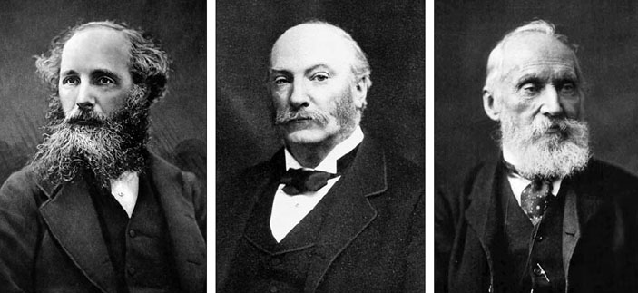 Дж. К. Максвелл, Дж. У. Стретт (лорд Рэлей) и У. Томсон (лорд Кельвин) («Природа» №1, 2020)