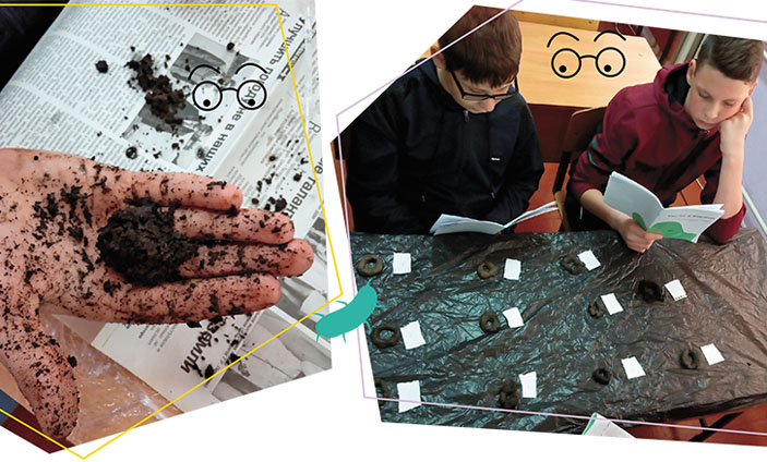 «Следопыты» работают с образцами почвы («Наука из первых рук» №5–6(90), 2020)