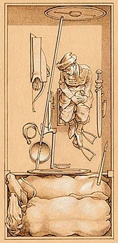 Рисунок-реконструкция, который сделал один из авторов статьи об исследовании ДНК воина из Bj 581, английский археолог Нил Прайс («Химия и жизнь» №8, 2021)