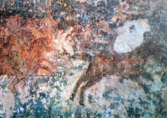 Рис. 7. Охота на тарпана. Фреска Софийского собора в Киеве («Природа» №2, 2021)