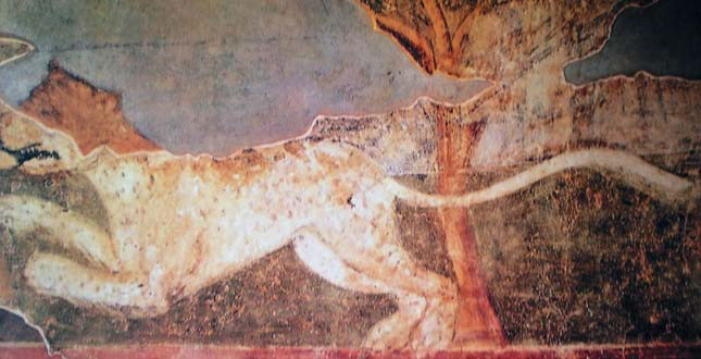 Рис. 9. Гепард. Фреска Софийского собора в Киеве («Природа» №2, 2021)