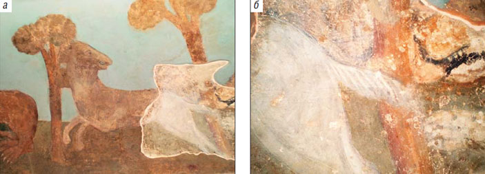 Рис. 12. «Тарпан или онагр». Фреска XI в. Софийского собора в Киеве («Природа» №2, 2021)