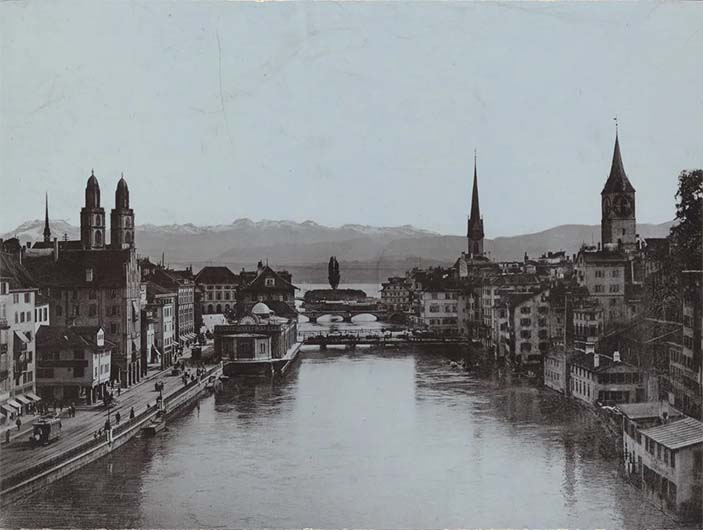 Цюрих. Панорама 1890-х годов