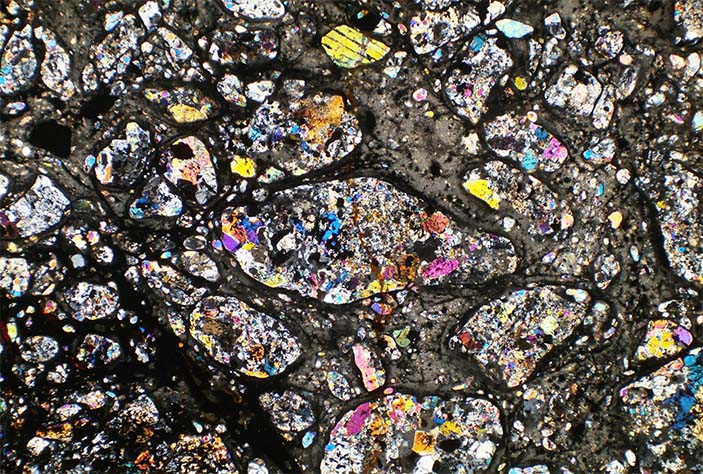 Расплавная брекчия метеорита Озёрки