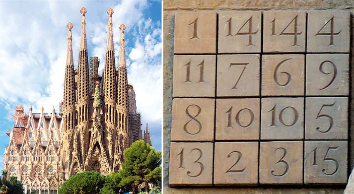 Квадрат в храме Святого Семейства в Барселоне