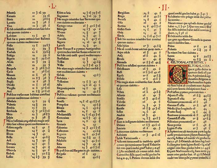 Список географических координат из книги "География"