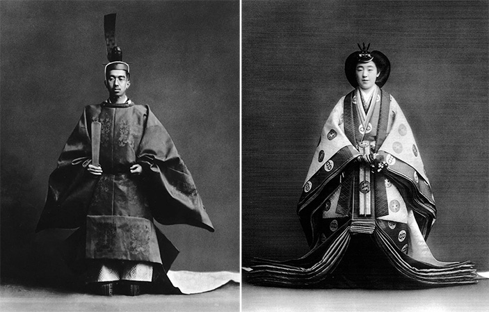 Император Сёва (Хирохито) и императрица Кодзюн>