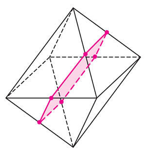 Рис. 15. Геодезическая на правильном октаэдре
