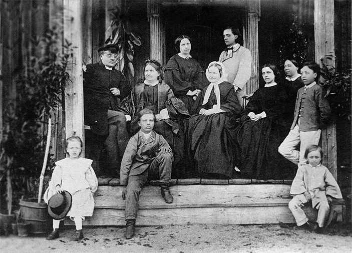 Семья Рунебергов с друзьями