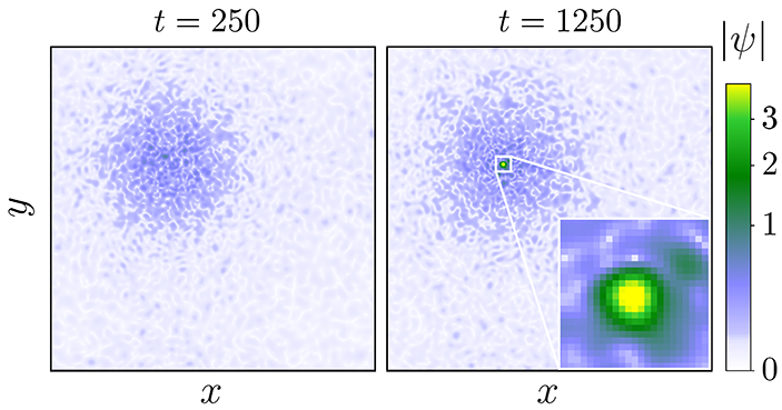 Картинка отображает двумерное сечение трехмерной симуляции