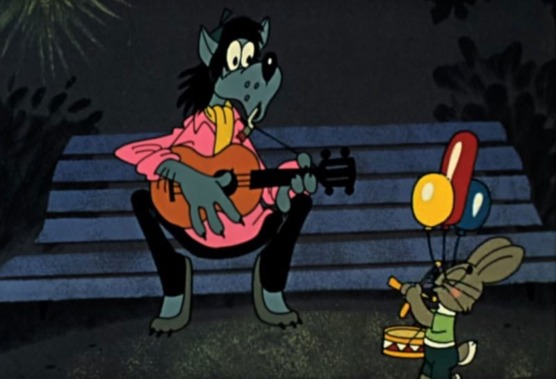 Кадр из мультфильма "Ну погоди!"