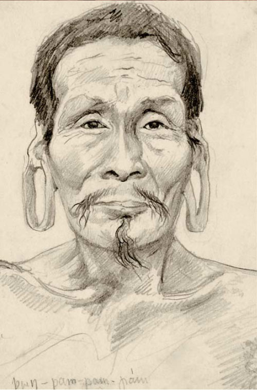 Портрет индейца-ботокудо. Рис. Г.Г.Манизера