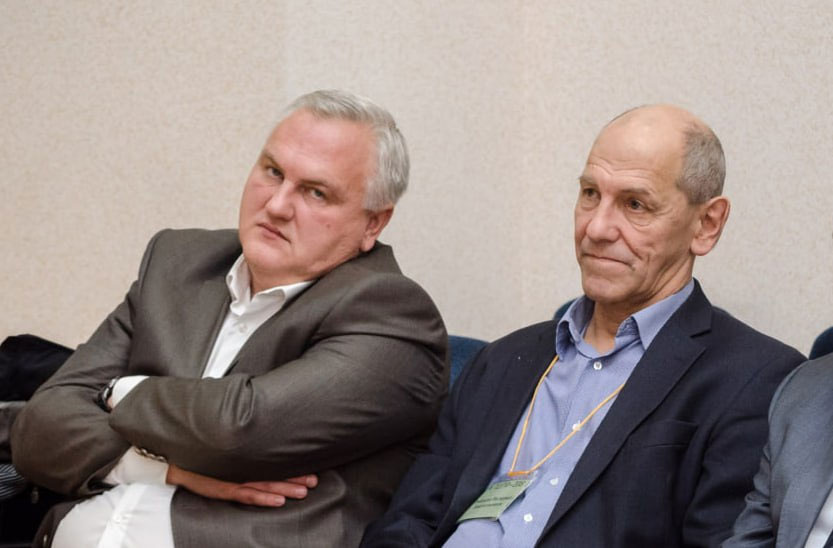Максим Либанов и Валерий Рубаков. Троицк, Школа повышения квалификации учителей физики, 2018 год