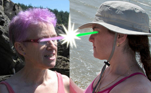 Розмэри и Фелиса: шуточный коллаж, опубликованный в веблоге Gizmodo (обзоры технических новинок и новости науки) в декабре 2010 года