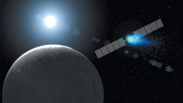 Прибытие Dawn к Церере — иллюстрация NASA