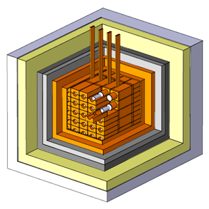 Схематический вид в разрезе детектора DAMA/LIBRA с его многослойной экранировкой (изображение из обсуждаемой статьи The DAMA/LIBRA apparatus)