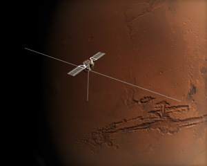 Mars Express с полностью развернутым радаром MARSIS (изображение с сайта esamultimedia.esa.int)