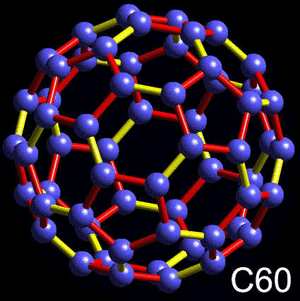 Молекула фуллерена С60.