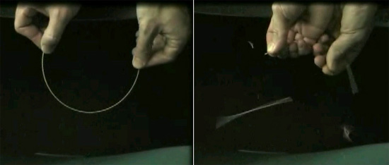 Так ломается спагетти (фото с сайта www.lmm.jussieu.fr)