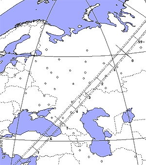 Покрытие звезды NZ Близнецов астероидом 433 Тиа 2 декабря 2005 года (рис. с сайта hea.iki.rssi.ru/~denis/)