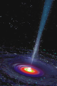 Центральная черная дыра (изображение с сайта www.nasa.gov)