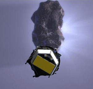 Deep Impact приближается к комете Tempel 1 (изображение с сайта www.nasa.gov)