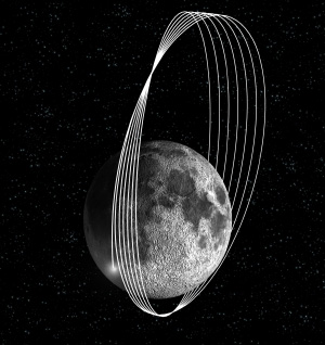 Траектория орбиты SMART-1 перед падением на Луну (изображение с сайта www.esa.int)