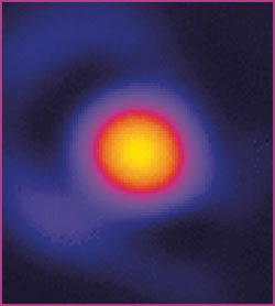 Высококачественные электронные сгустки с энергией 1 ГэВ, полученные в недавних экспериментах группы LOASIS (изображение с сайта www.lbl.gov)