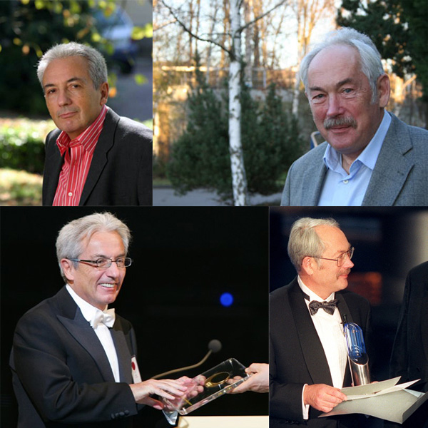 Лауреаты Нобелевской премии по физике 2007 года: француз Альбер Фер (слева) и немец Петер Грюнберг (справа). Фото с сайтов nobelprize.org, www.wdr.de, www.cbsnews.com, www.cbc.ca