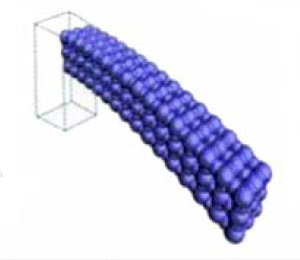 Рис. 4. Модель нанокантилевера, проявляющего флексоэлектрические свойства. Рис. из обсуждаемой статьи