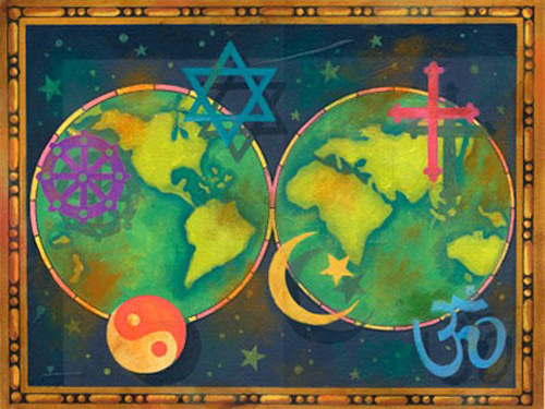 Какую роль — позитивную или негативную — играют религии в современном мире? В поисках ответа на этот непростой вопрос социологи обращаются к кросс-культурному анализу. Рисунок с сайта www.abc.net.au