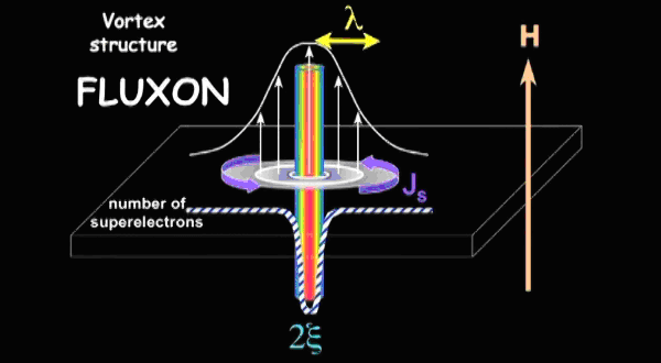 Рис. 1. Структура вихря в разрезе